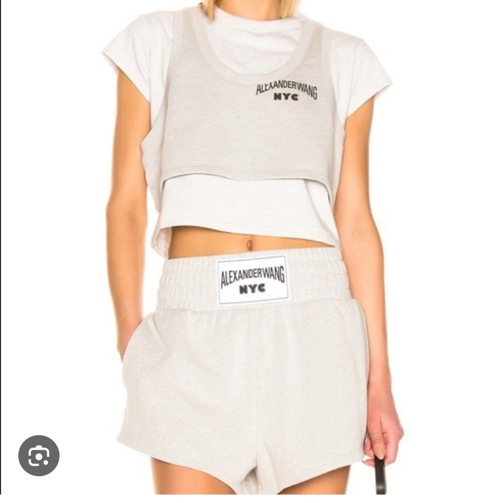 Alexander Wang Women's Gray Boxer Shorts - Picture 2 of 4